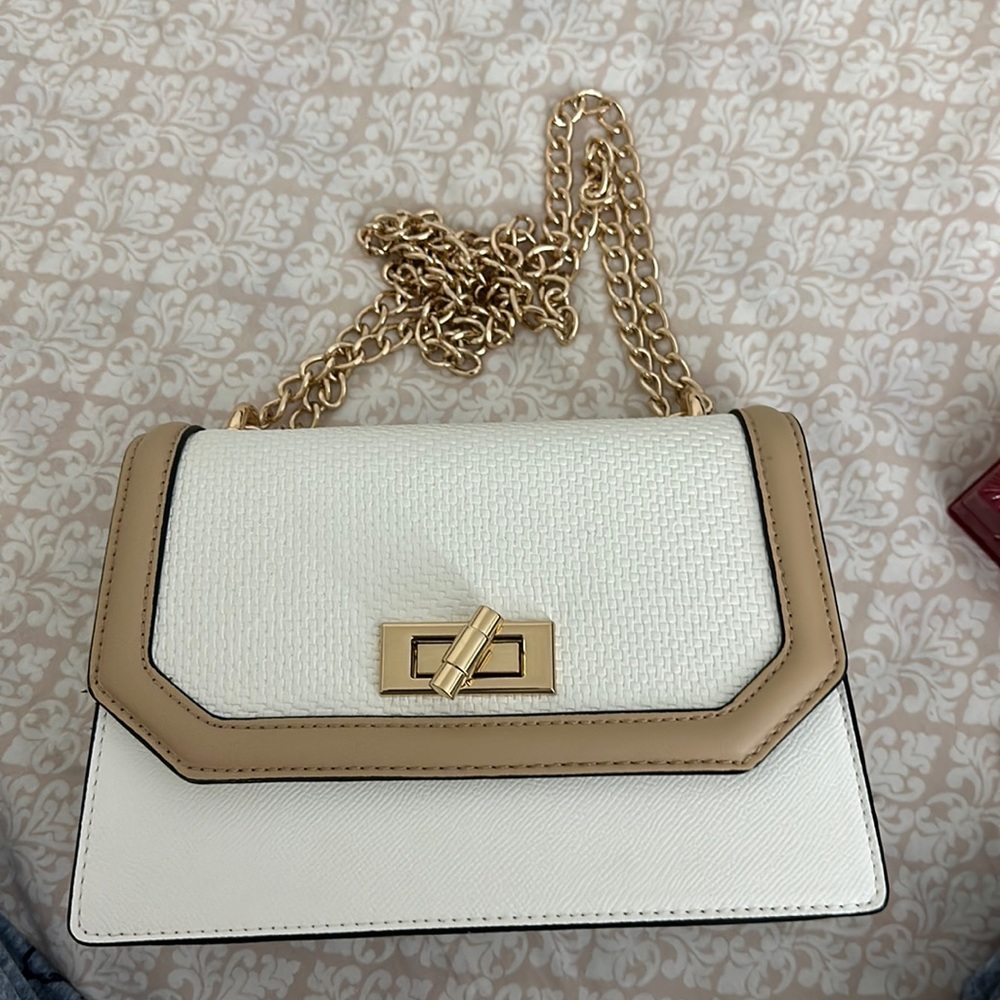 ALDO white chain shoulder bag crossbody